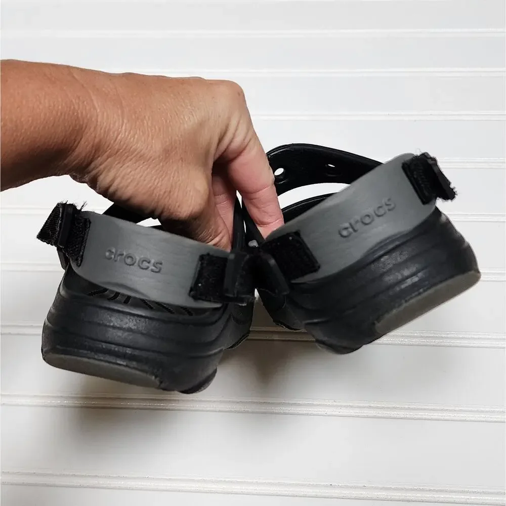 Crocs Kids Classic All-Terrain Black Sandals Size 3 Big Kids